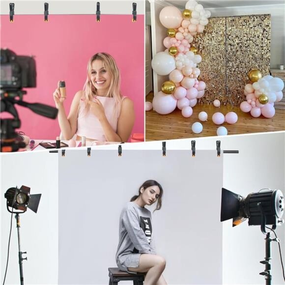 T-Shape Backdrop Stand Kit - 8 x 5.3ft Adjustable Photo Backdrop Stand ,Portable - Picture 6 of 8